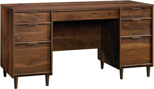 Sauder Clifford Place Executive Desk, Grand Walnut finish