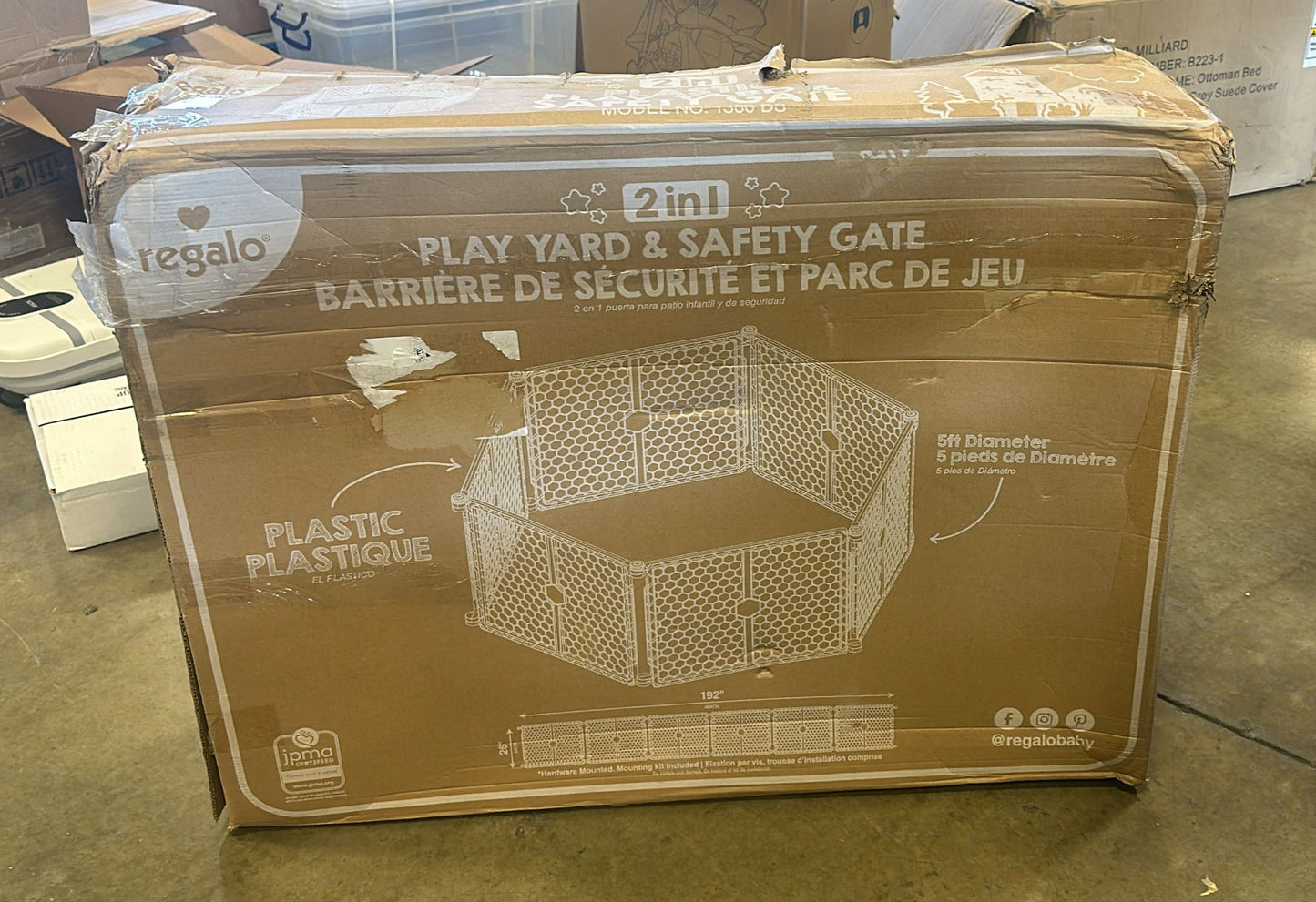 Regalo 2-in-1 Play Yard and Baby Gate