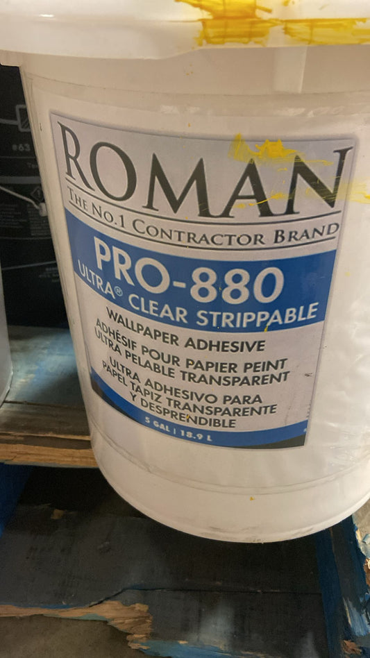 ROMAN Ultra® Clear Strippable Wallpaper Adhesive, PRO-880 5 Gallon