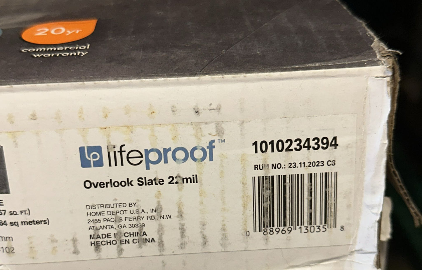 Lifeproof  Overlook Slate 22 MIL x 11.9 in. W x 23.8 in. L Click Lock Waterproof Vinyl Tile Flooring (17.7 sqft/case)