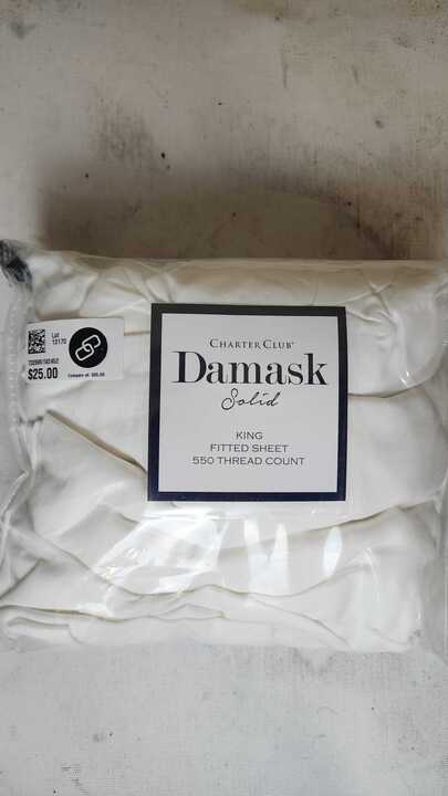 Charter Club Damask Solid King Sheet