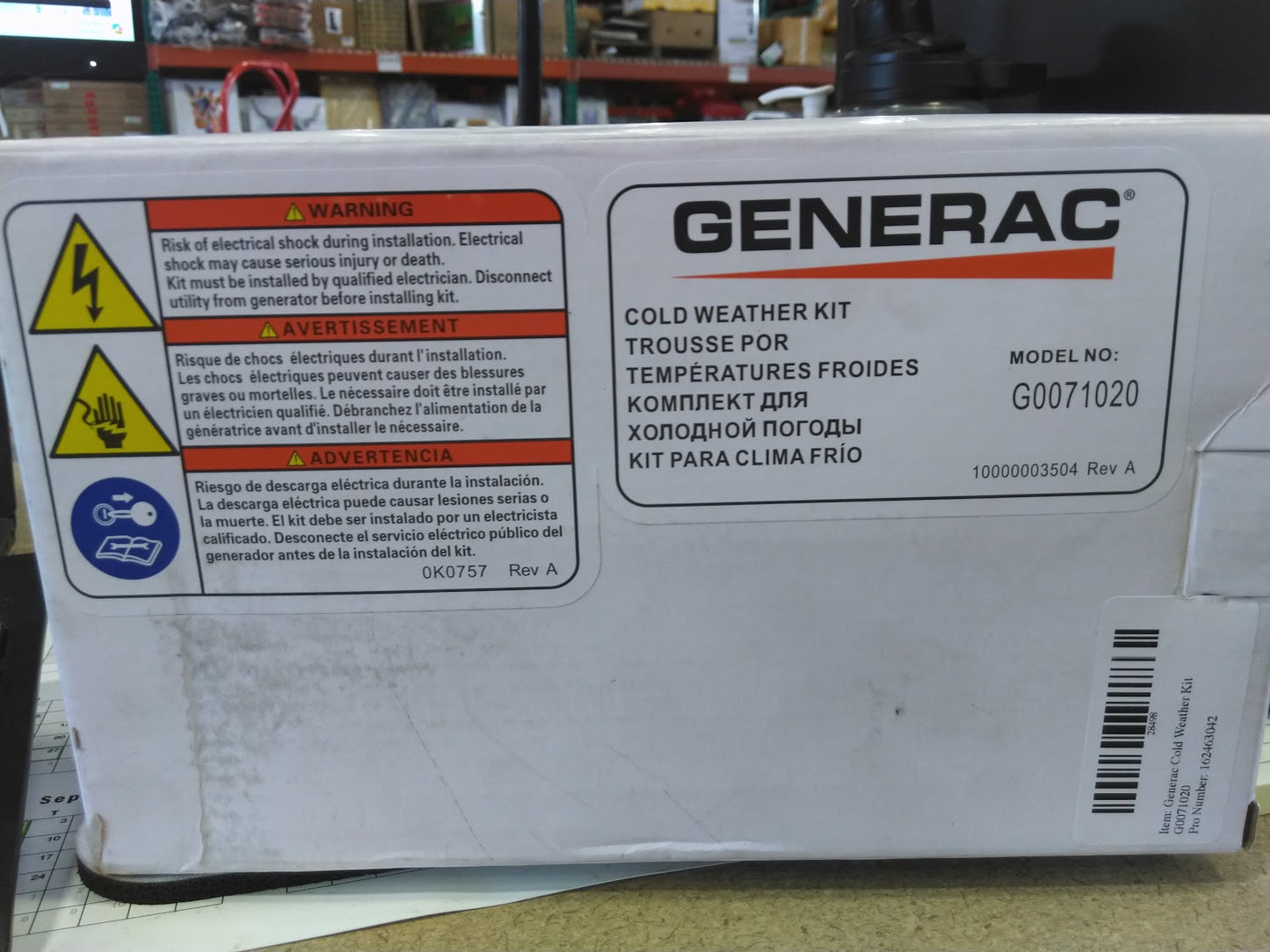 Generac 7102 Oil Heater Kit for 9kW - 22kW Air Cooled Standby Generators , Orange