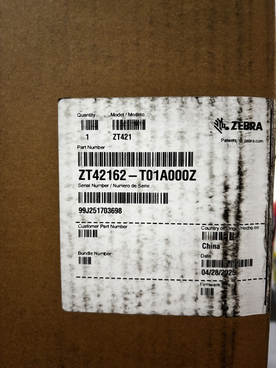 Zebra ZT42162-T01A000Z Barcode Label Printer