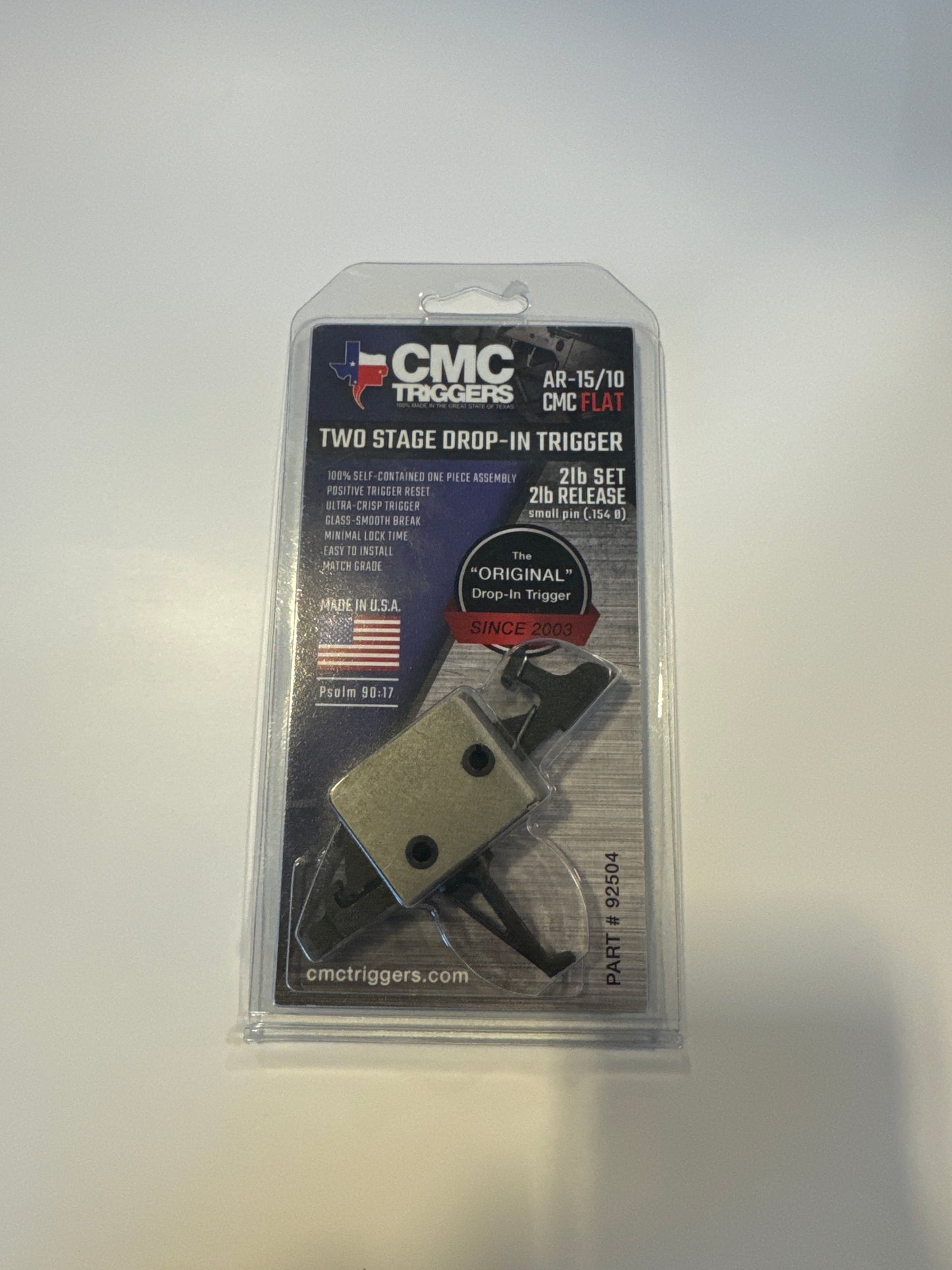 CMC Triggers Two Stage Drop-In Trigger AR-15/10 CMC Flat