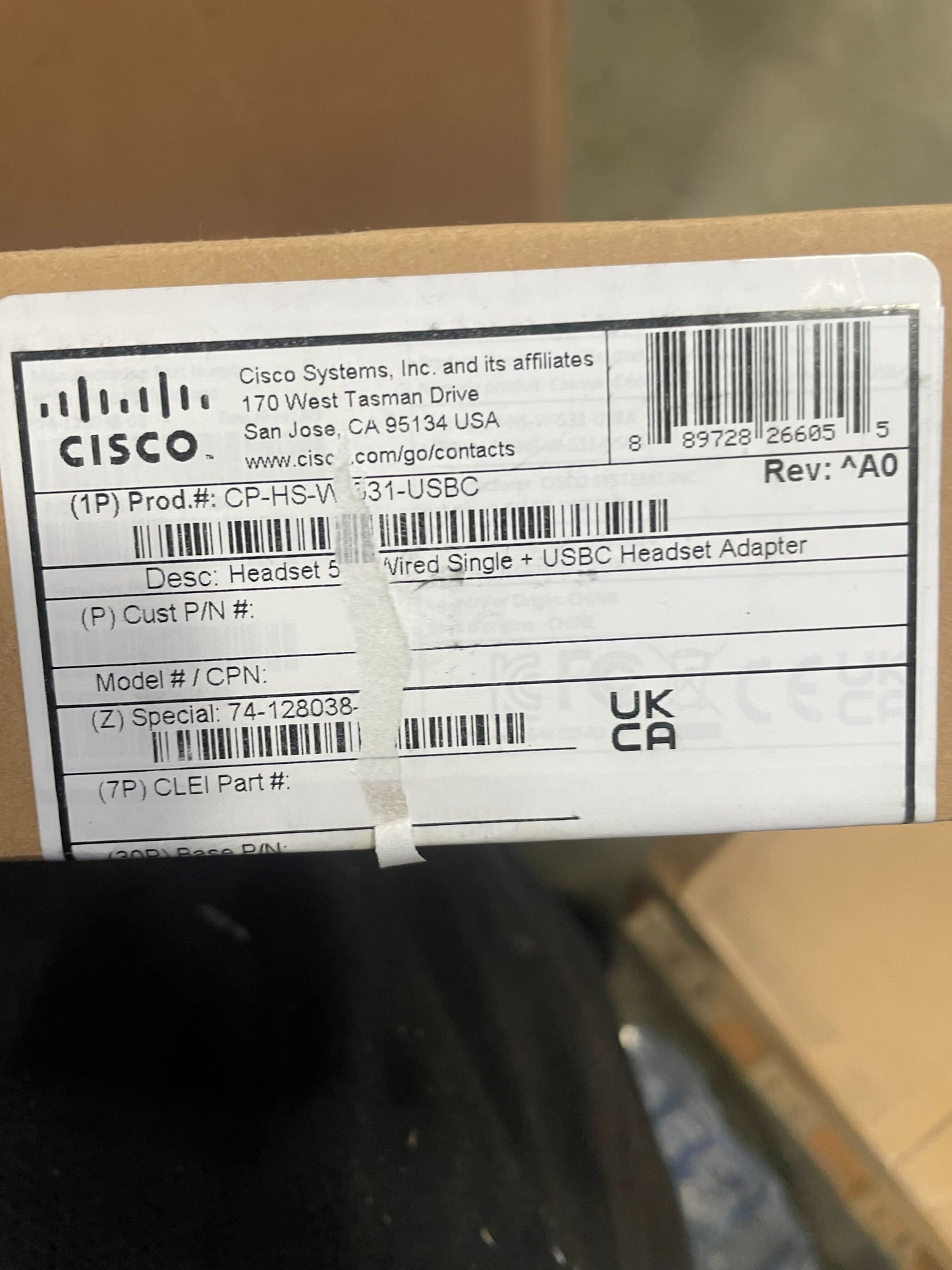 CISCO Headset 531, (CP-HS-W-531-USBC)