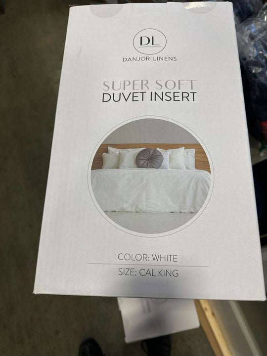 Danjor Linens Duvet Insert California King - Lightweight Down Comforter for California King Size Bed - Cooling, Microfiber, Down Alternative Fill - Machine Washable, White