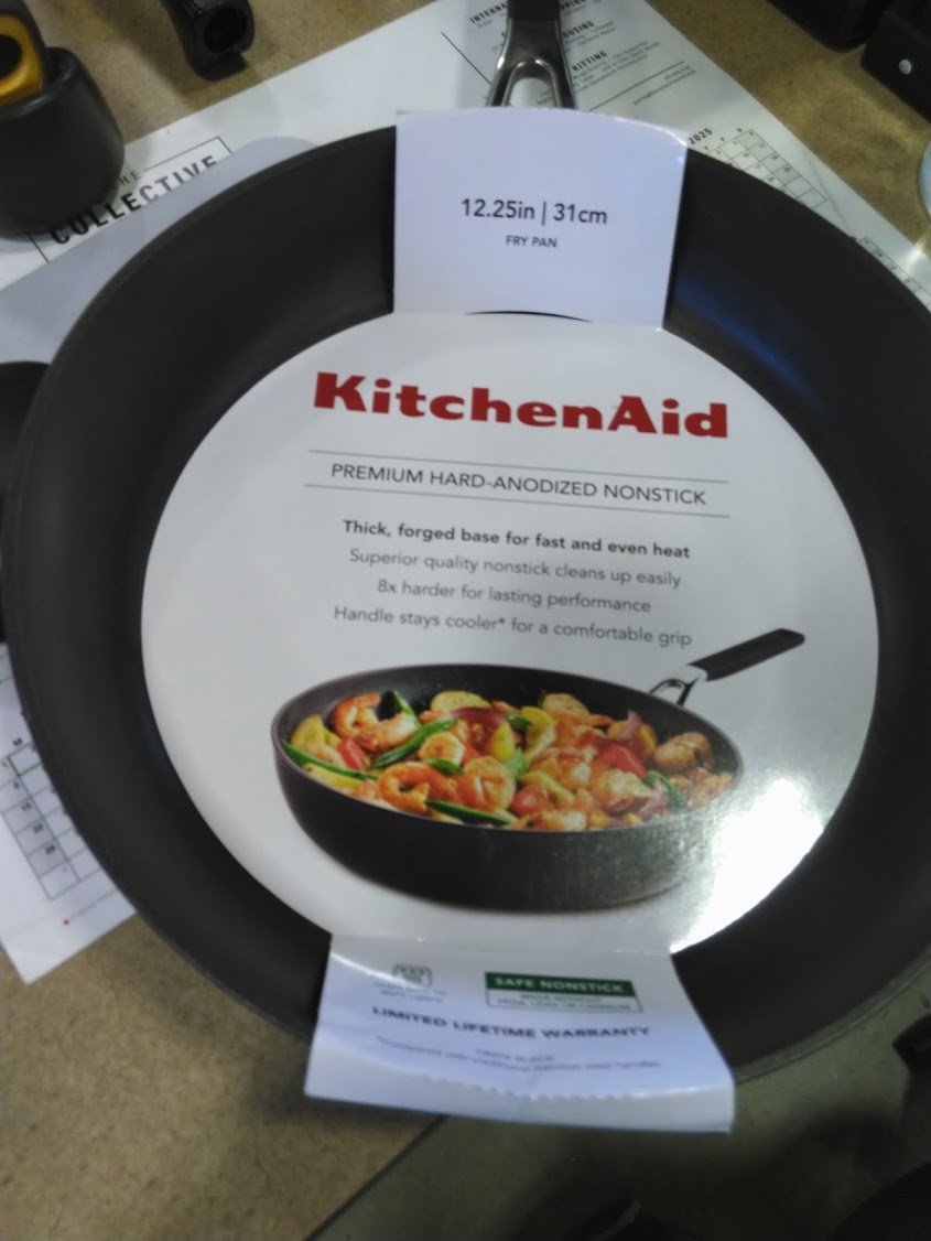 KitchenAid Hard Anodized Nonstick Frying Pan/Skillet, 12.25 Inch, Onyx Black