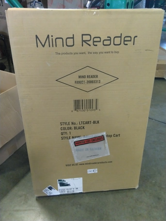 Mind Reader Sit and Stand Laptop Cart, Lap Desk, Adjustable, Black