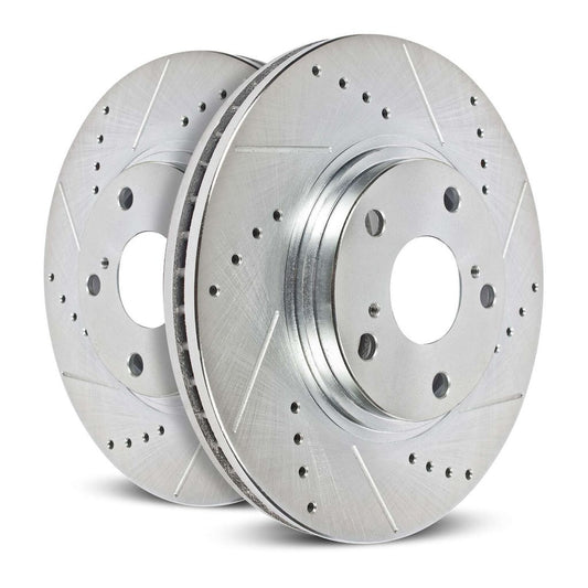 PowerStop EBR1078XPR - Drilled, Slotted & Plated Brake Rotor / Rear Driver Side