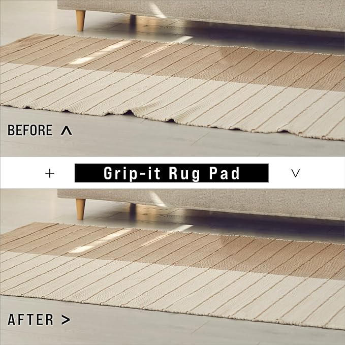 Grip-It Super Cushioned Non-Slip Indoor Rug Pad for Hard Surfaces 6X9 ft