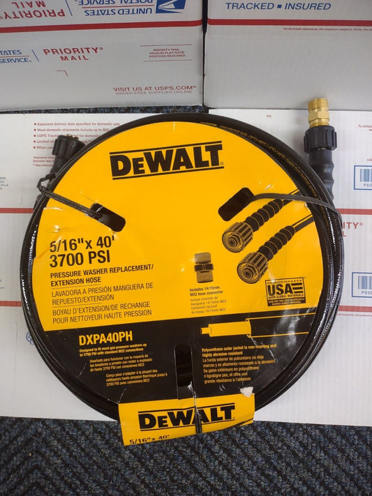 DeWalt 5/16 Inch x 40 - 3700 PSI Pressure Washer Replacement Hose Genuine OEM