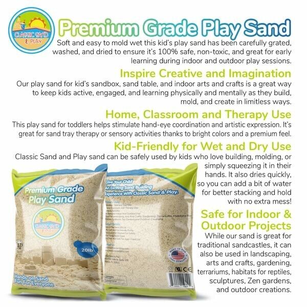 Classic Sand and Play Sand for Sandbox