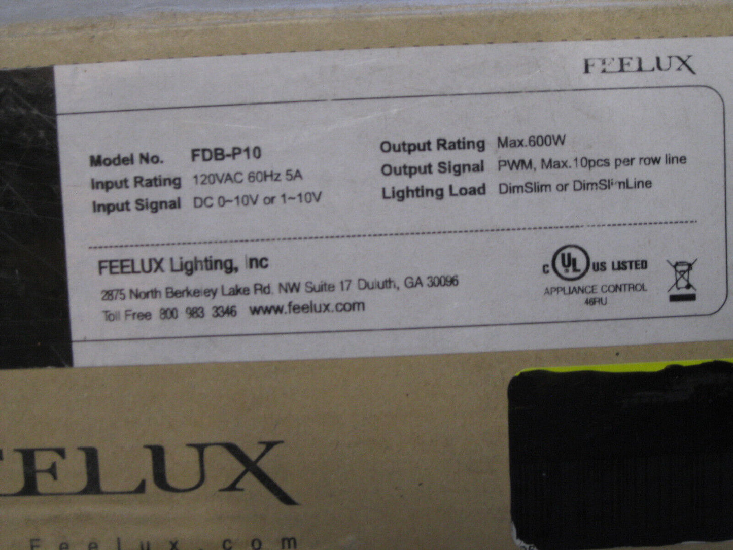 Feelux FDB-P10 Lighting Interface DC 0-10 or 1-10V to PWM Translator