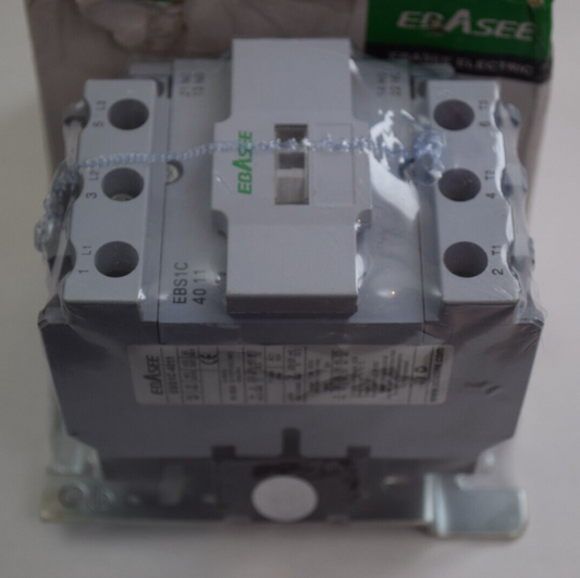 EBASEE ELECTRIC CONTACTOR EBS1C-4011, 40AMP, 3 POLE, 1N.O., 1N.C., 24V/60HZ -NEW