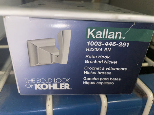 Kohler Kallan Robe Hook Single Vibrant Brushed Nickel Easy Install R22084-BN