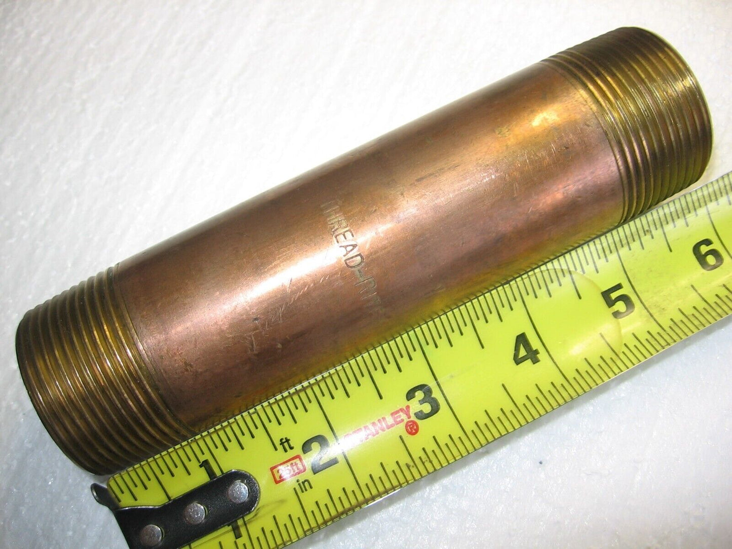 1 1/2" x 6" Brass Nipple 40 Threaded NPT