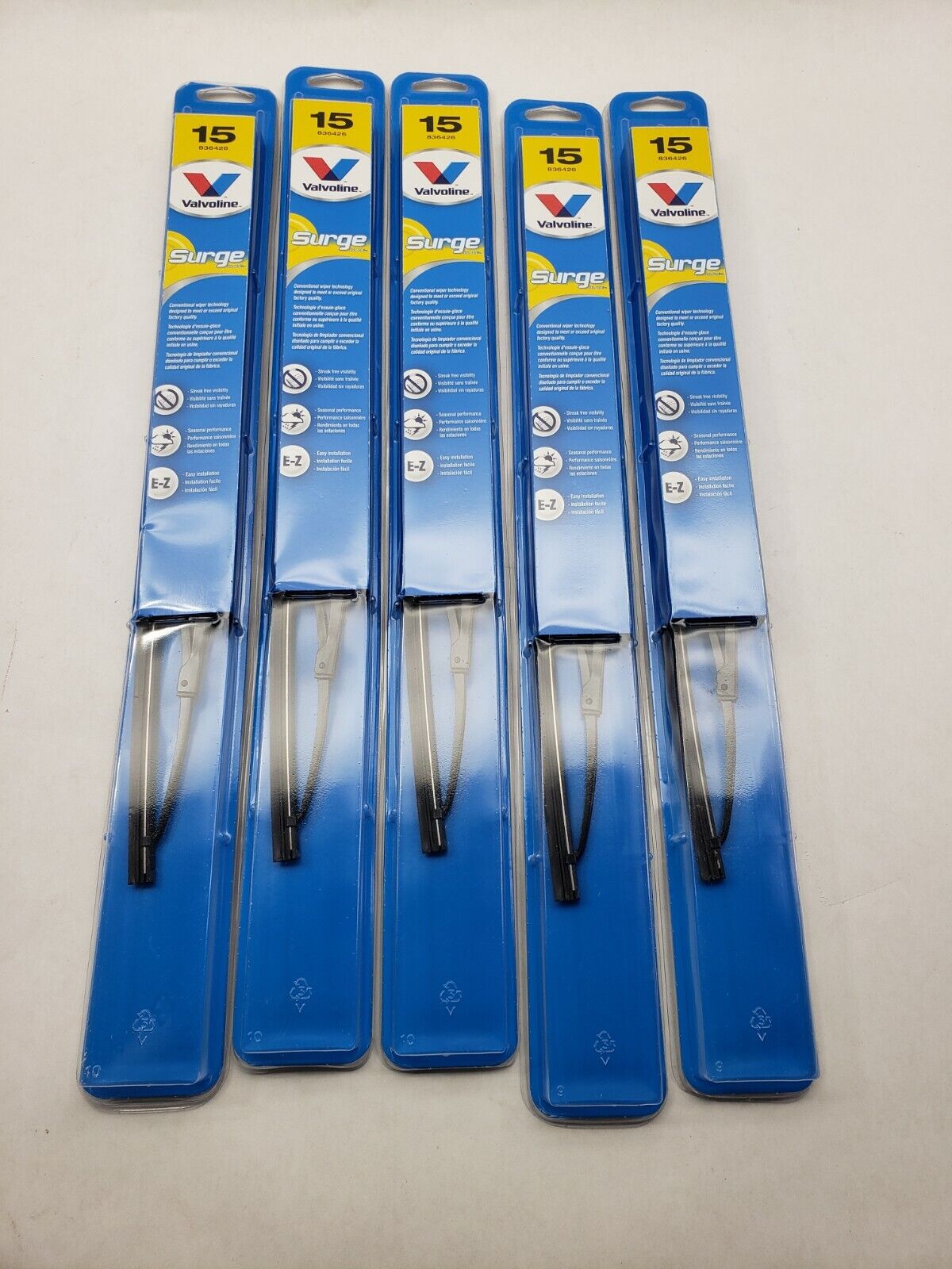 Valvoline 5-Pack Valvoline Surge Wiper Blade 15" 836426