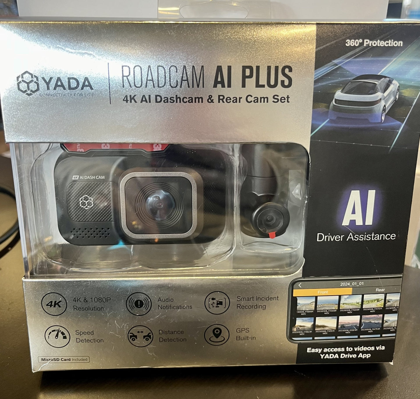 YADA ROADCAM AI PLUS 4K AI DASHCAM & REAR CAM SET