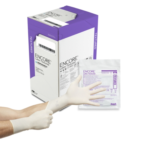 Encore Latex Textured Surgical Gloves, Natural, Size 8