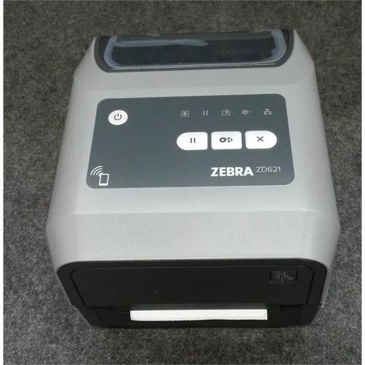 ZEBRA ZD621 Thermal Transfer Desktop Printer 300 dpi Print Width 4 inch USB Serial Ethernet Connectivity ZD6A043-301F00EZ, Requires Thermal Ribbon for Use